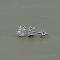 Old Mine Cushion Lab Diamond Stud Earrings