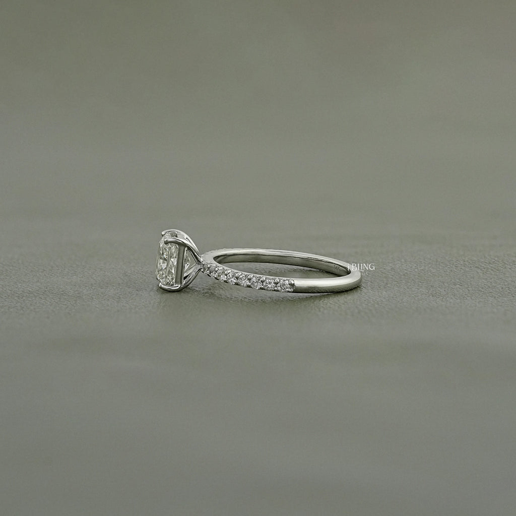 Square Radiant Lab Diamond Engagement Ring