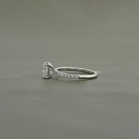Square Radiant Lab Diamond Engagement Ring