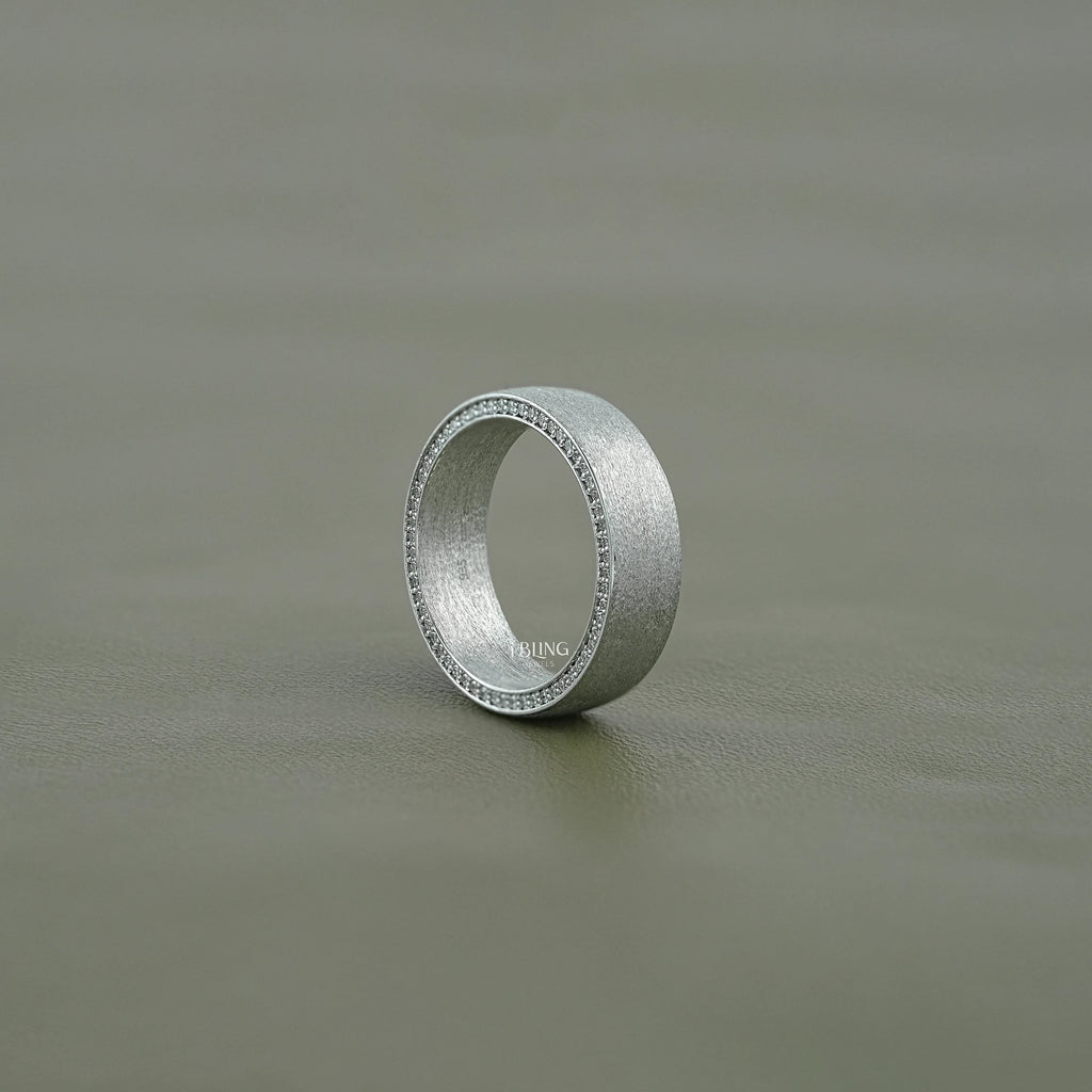 Round Cut Lab Grown Diamond Men's Wedding Band