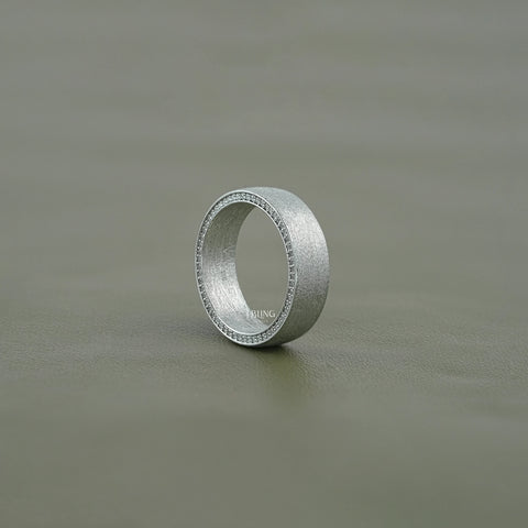 Round Cut Lab Grown Diamond Men's Wedding Band