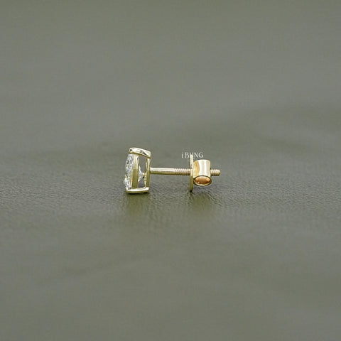 Pear Cut Lab Diamond Single Stud