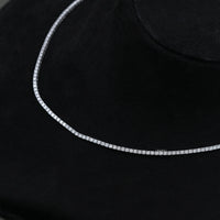 Round Lab Grown Diamond Tennis Necklace