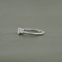 Round Cut Lab Diamond Three Stone Engagement Ring