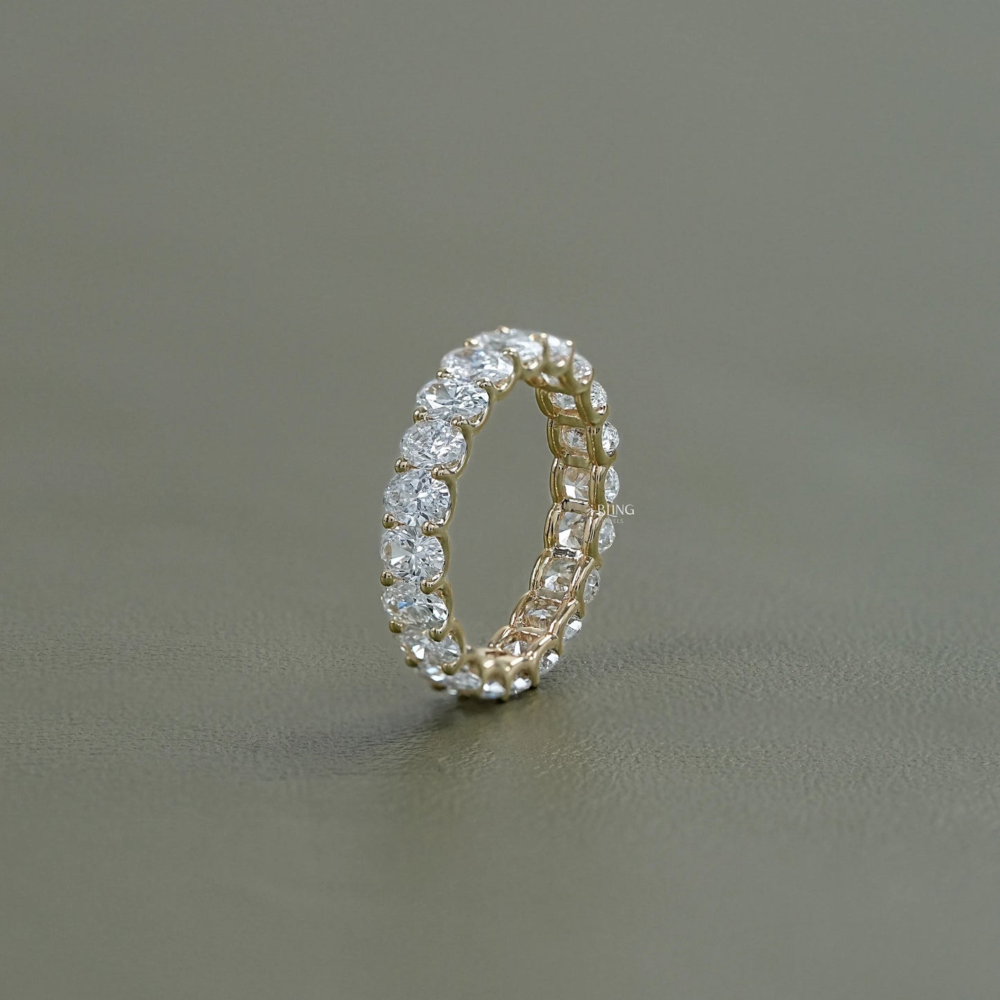Oval Cut Lab Grown Diamond Eternity Wedding Band