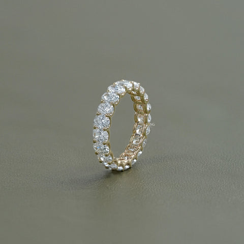Oval Cut Lab Grown Diamond Eternity Wedding Band