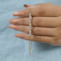 Trillion Cut Lab Grown Diamond Chain Bracelet