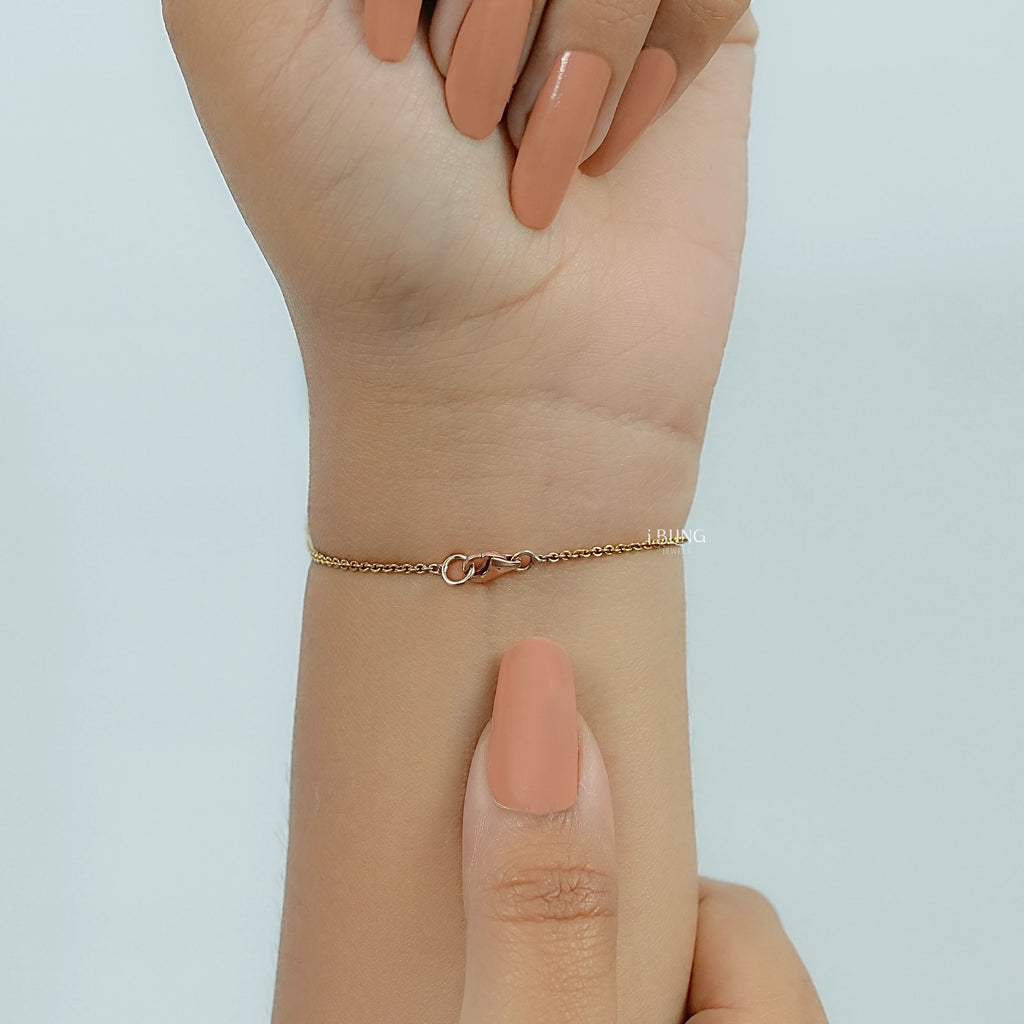 Trillion Cut Lab Grown Diamond Chain Bracelet