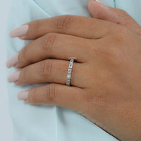 Radiant Lab Diamond Bezel Set Wedding Band