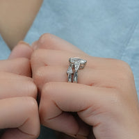 Octagon Lab Grown Diamond Engagement Ring Set