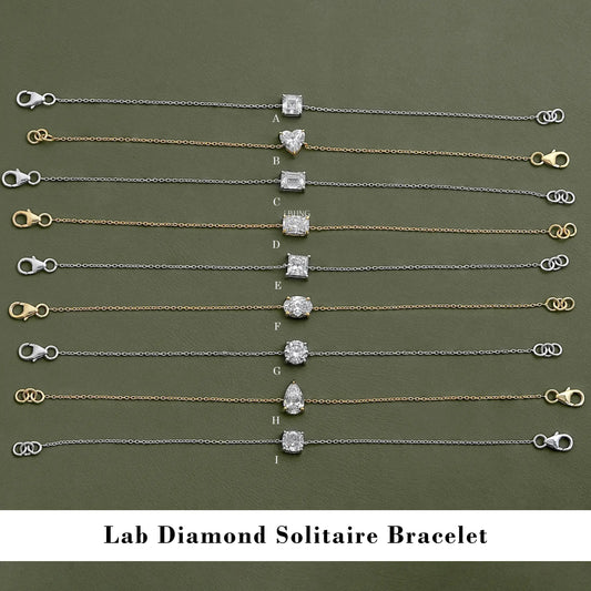 Solitaire Lab Diamond Chain Bracelet