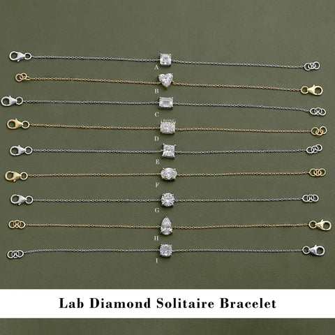 Solitaire Lab Diamond Chain Bracelet