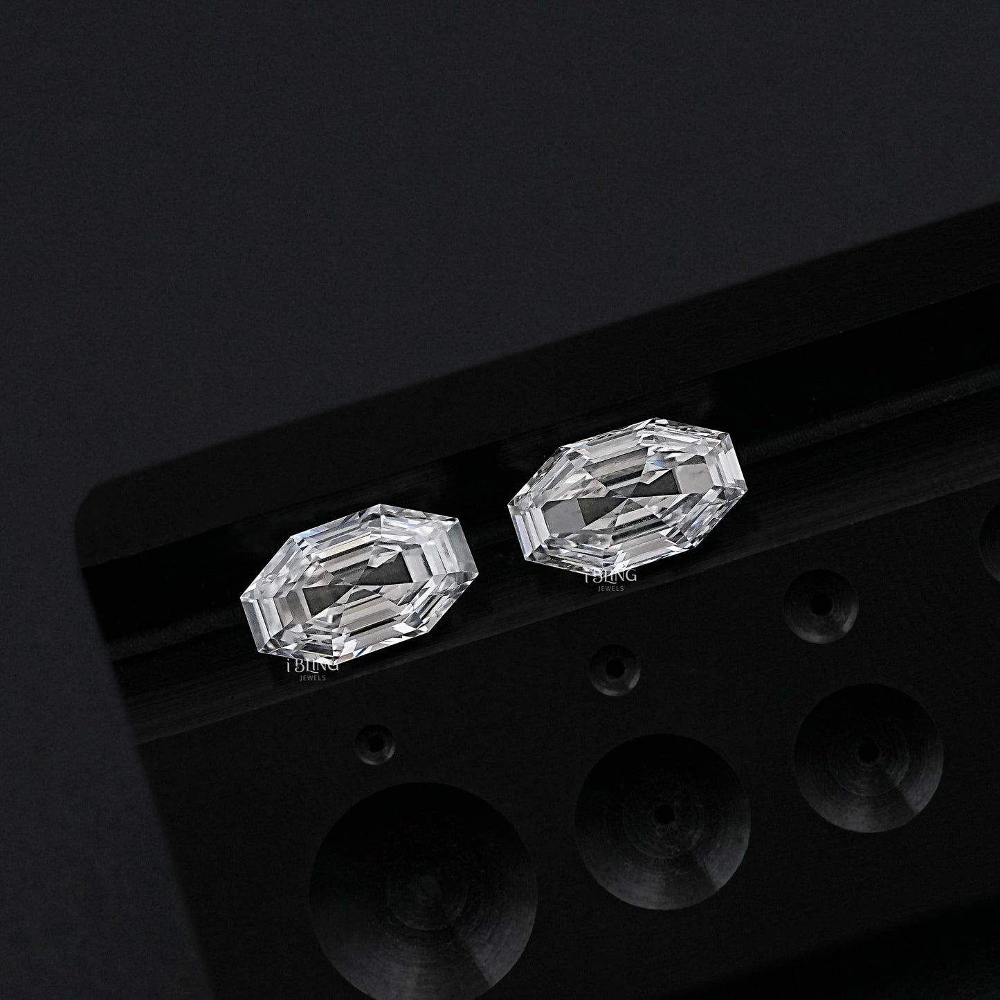Step Cut Octagon Lab Diamond Matching Pair