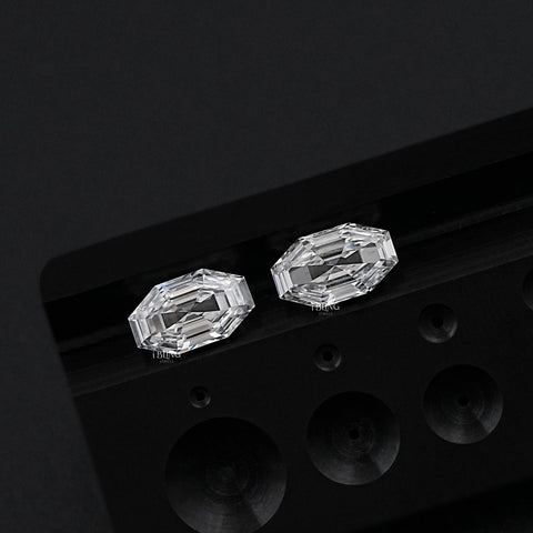 Step Cut Octagon Lab Diamond Matching Pair