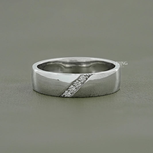 Round Cut Lab Grown Diamond Men's Wedding Band Band