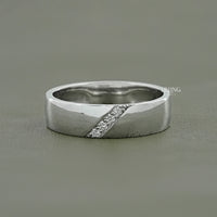Round Cut Lab Grown Diamond Men's Wedding Band