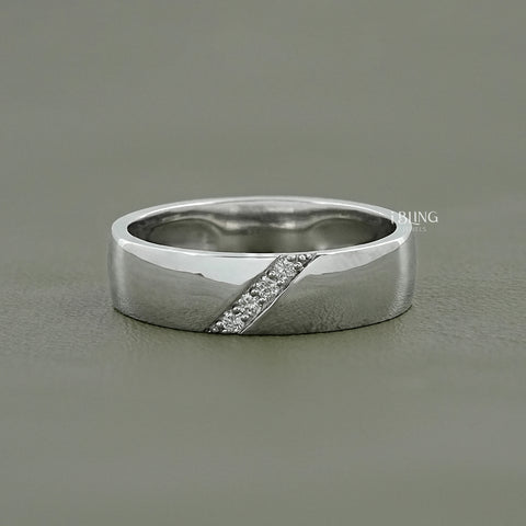 Round Cut Lab Grown Diamond Men's Wedding Band