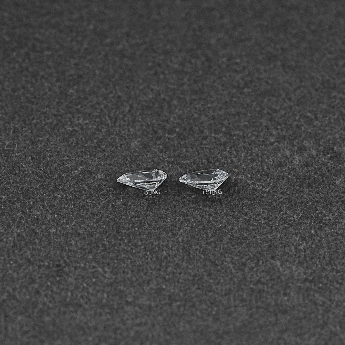 Old Mine Pear Cut CVD Diamond Matching Pair