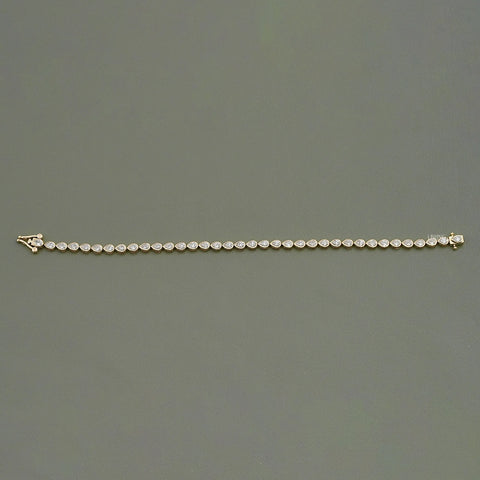 Pear Cut Lab Diamond Bezel Set Tennis Bracelet