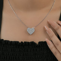 Heart Shape Round Cut Lab Grown Diamond Necklace