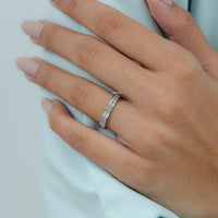 Baguette Cut Lab Diamond Full Eternity Wedding Band