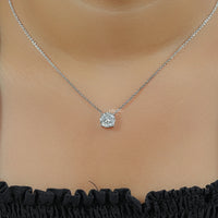 Round Cut Lab Grown Diamond Solitaire Necklace