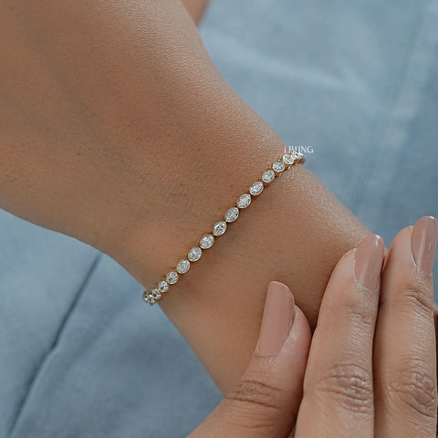 Oval Cut Lab Grown Diamond Tennis Bracelet