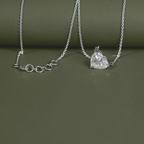 Heart Cut Lab Grown Diamond Solitaire Pendant