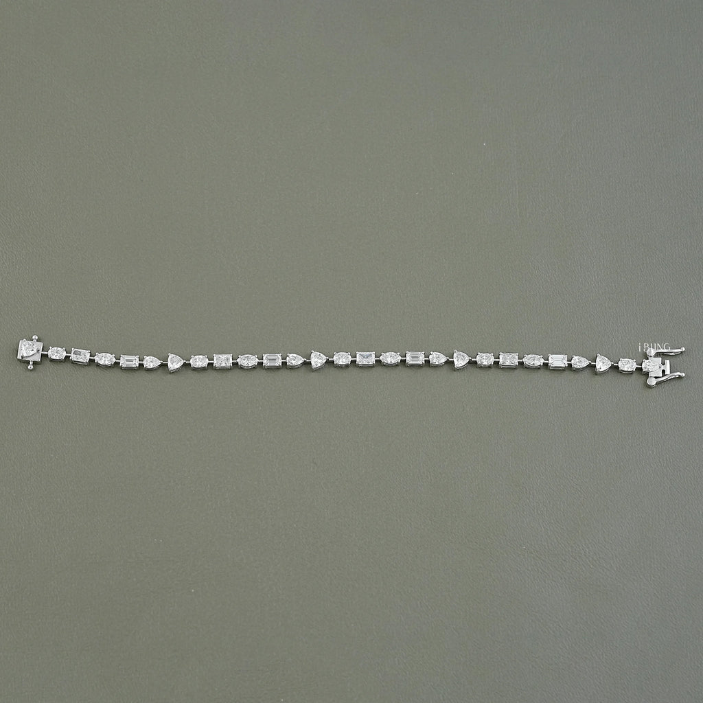 Multi Shape lab Diamond Tennis Bracelet