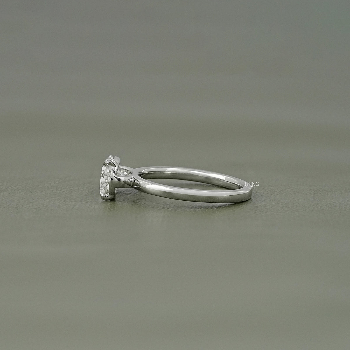 Pear Cut Lab Diamond Solitaire Engagement Ring Solitaire Ring