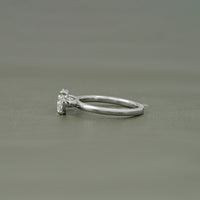 Pear Cut Lab Diamond Solitaire Engagement Ring