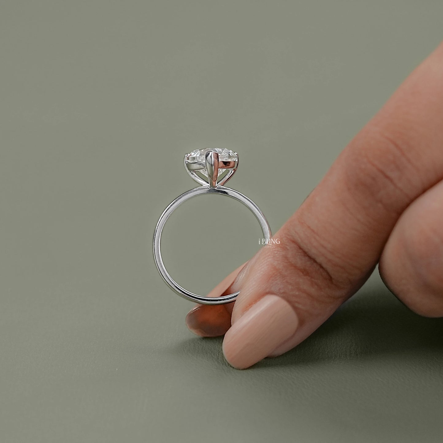 Heart Cut Lab Grown Diamond Solitaire Engagement Ring