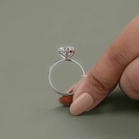 Heart Cut Lab Grown Diamond Solitaire Engagement Ring