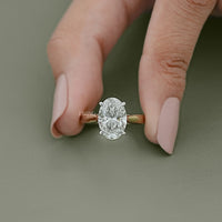 Oval Cut Lab Grown Diamond Solitaire Engagement Ring