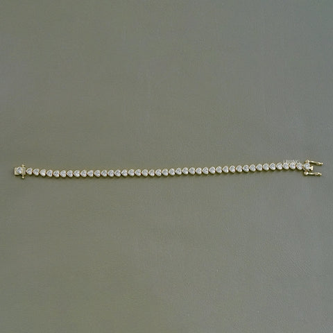 Heart Cut Lab Grown Diamond Tennis Bracelet