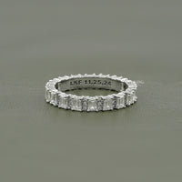 Emerald Lab Diamond Full Eternity Wedding Band