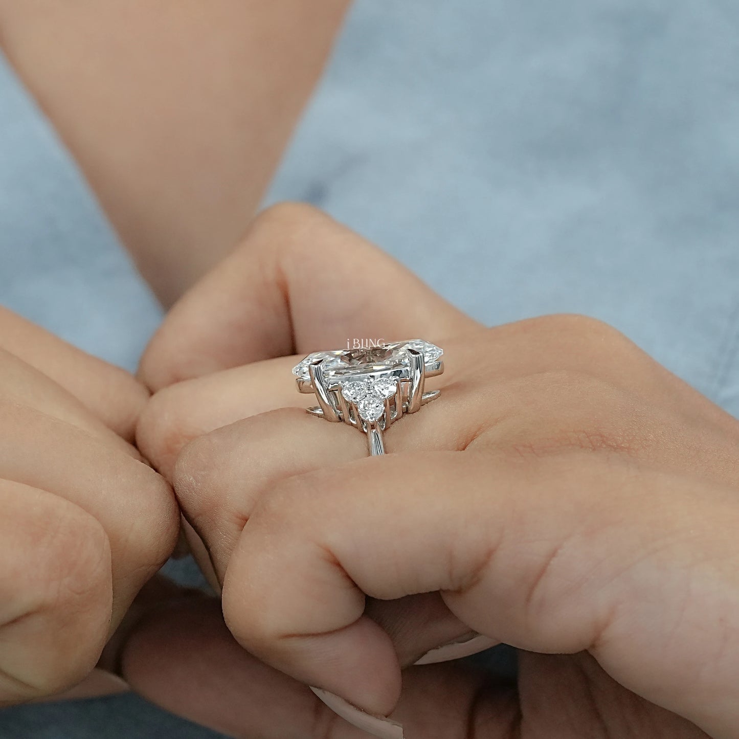 Oval Cut Lab Diamond Engagement Ring Solitaire Ring