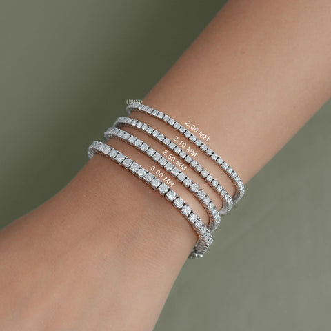 Round Moissanite Tennis Bracelet