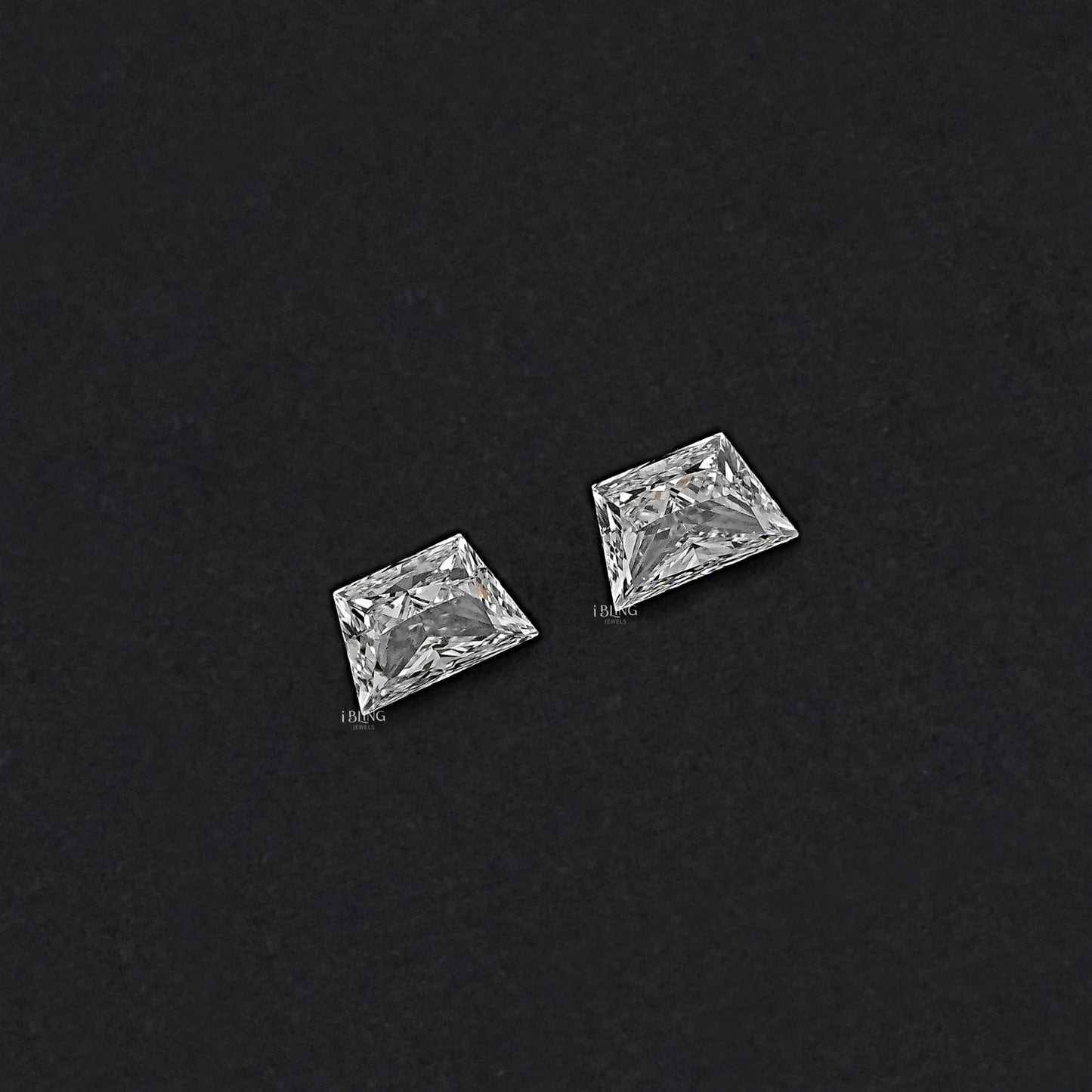 Brilliant Trapezoid Cut Lab Diamond Matching Pair