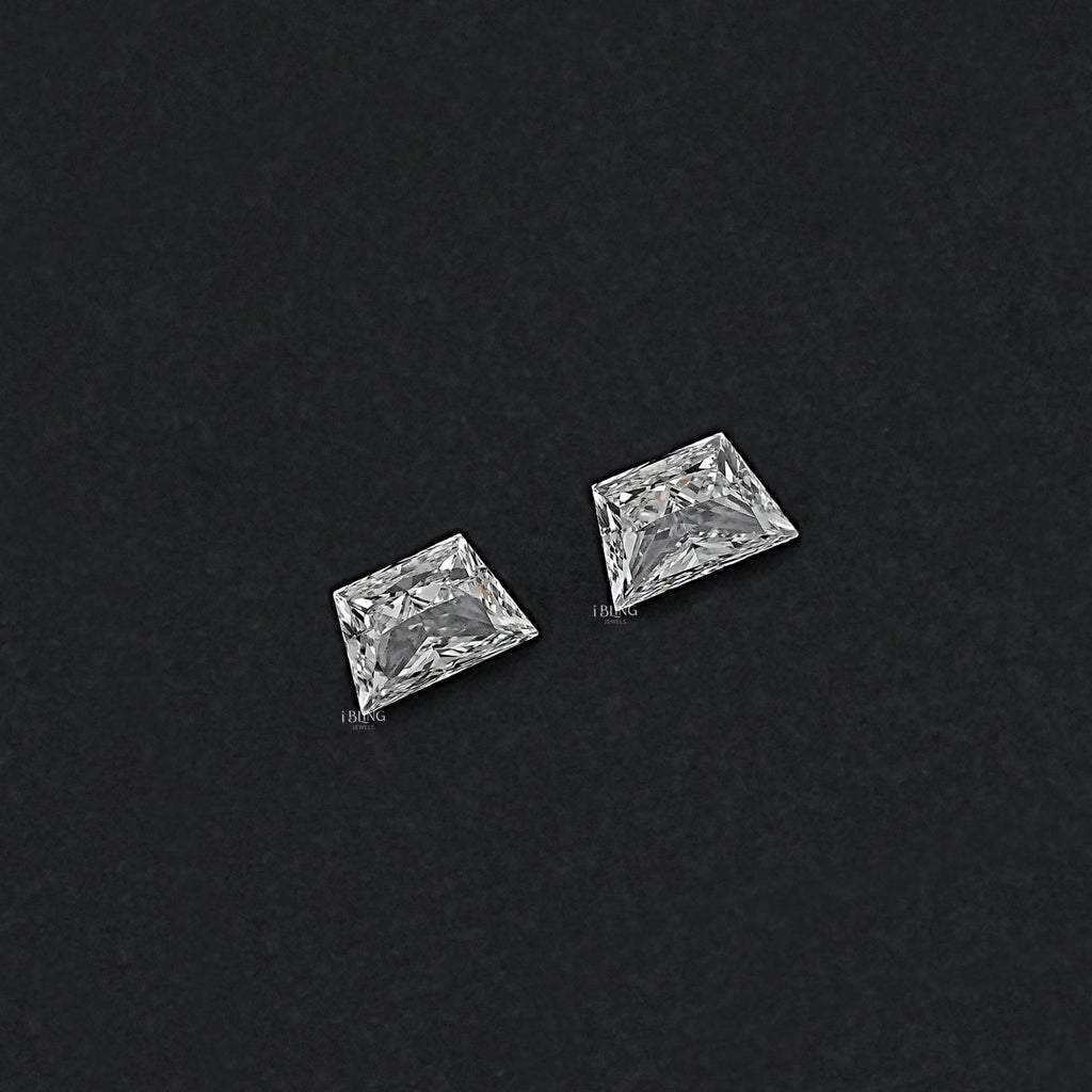 Brilliant Trapezoid Cut Lab Diamond Matching Pair
