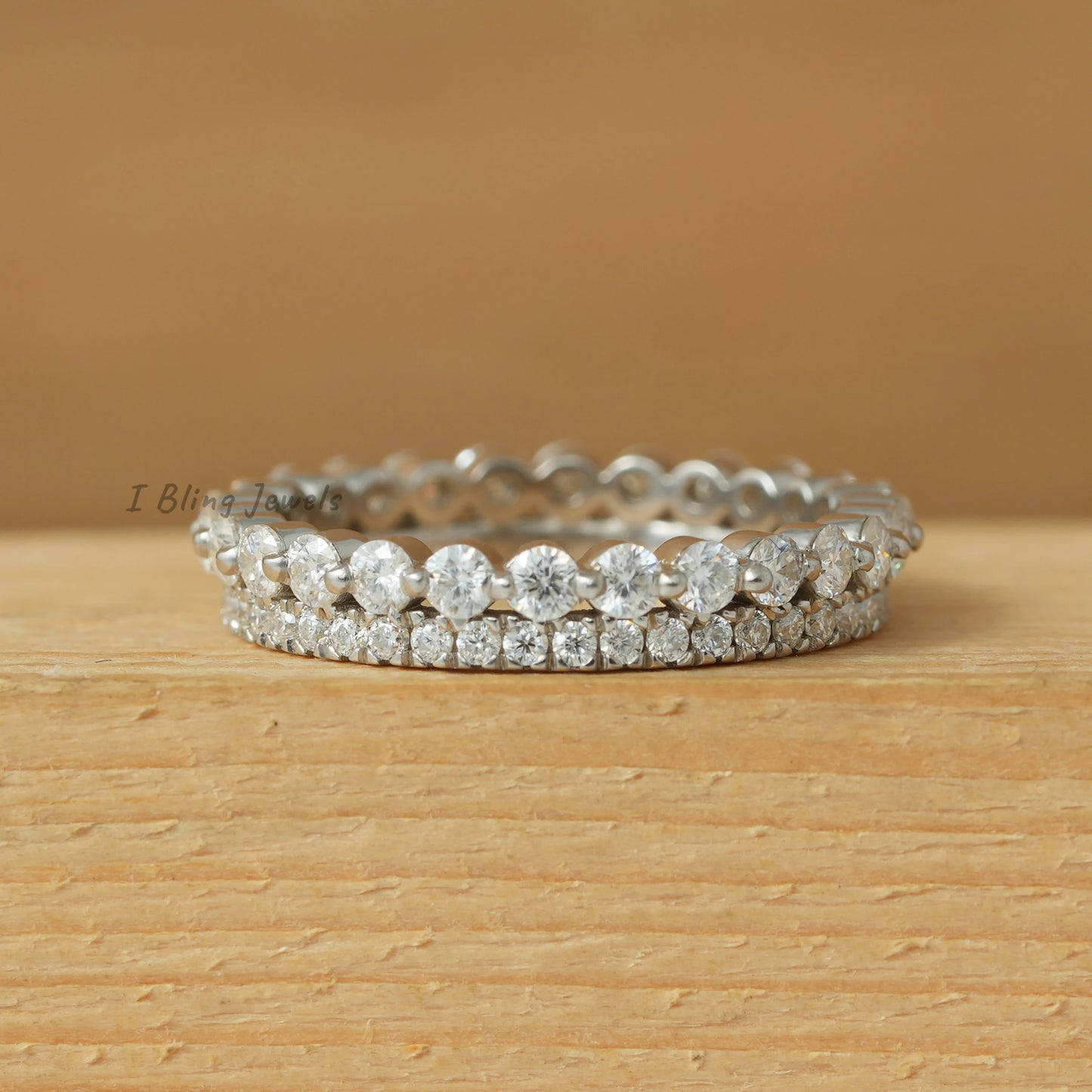 Round Cut Lab Diamond Wedding Band Full Eternity