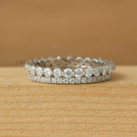 Round Cut Lab Diamond Wedding Band