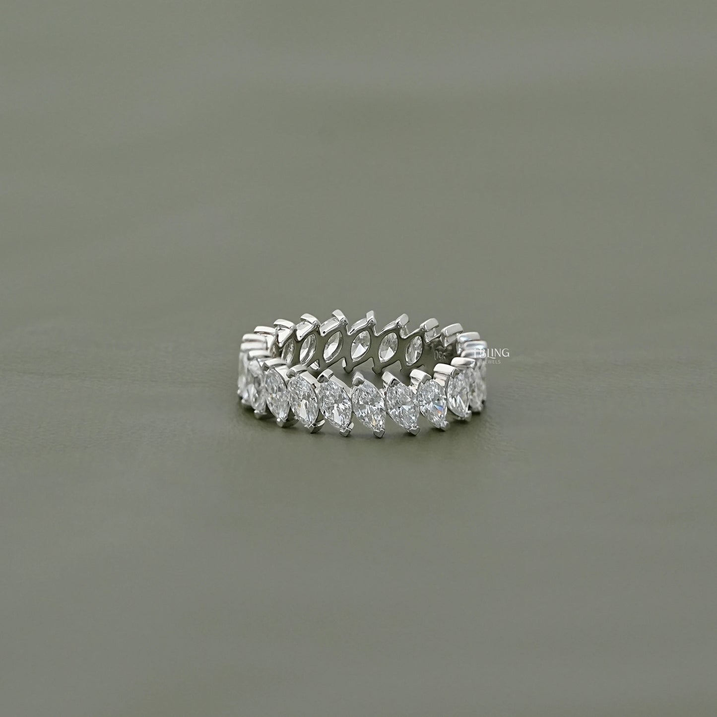 Marquise Cut Lab Diamond Full Eternity Band