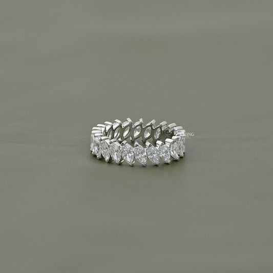 Marquise Cut Lab Diamond Full Eternity Band