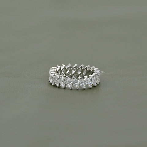 Marquise Cut Lab Diamond Full Eternity Band