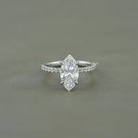 Marquise Cut Lab Diamond Engagement Ring
