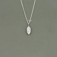 Marquise Cut Lab Diamond Solitaire Pendant Necklace