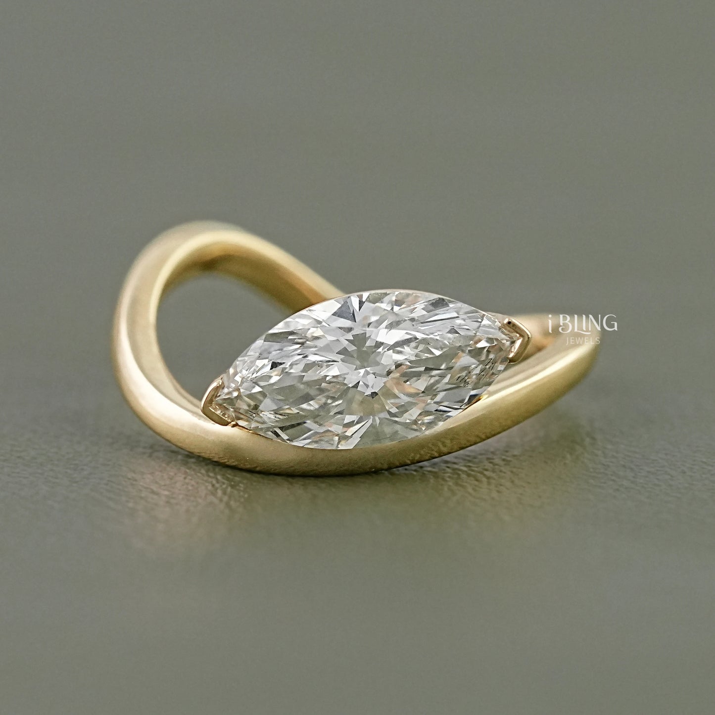 Marquise Diamond Solitaire Engagement Ring Ring