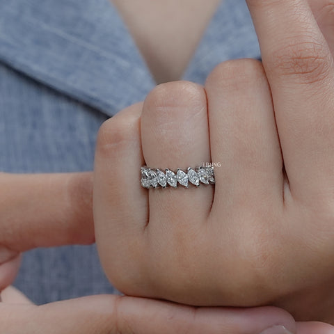 Marquise Cut Lab Diamond Full Eternity Band