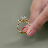 Marquise Lab Diamond Bridal Set Ring